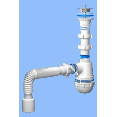 Сифон сантехнический ани пласт сборка с0115